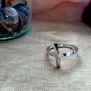 Cross 925 sterling silver ring - India